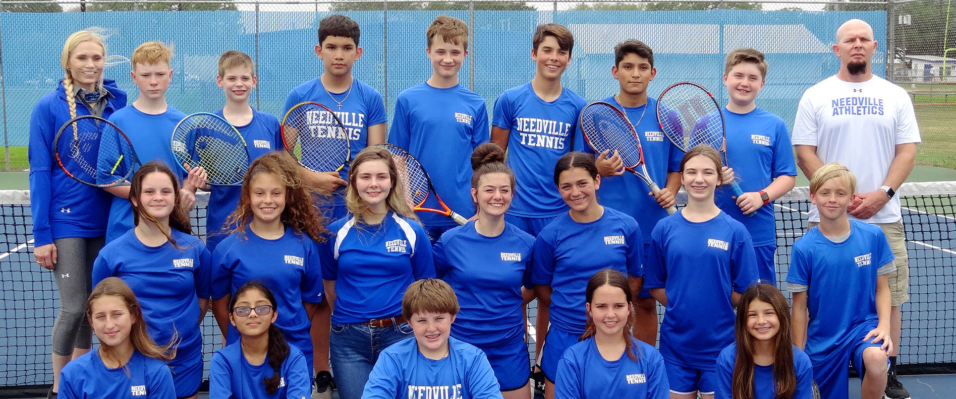 Needville junior high tennis players shine at district meet